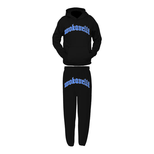 Wokavelli logo set blue